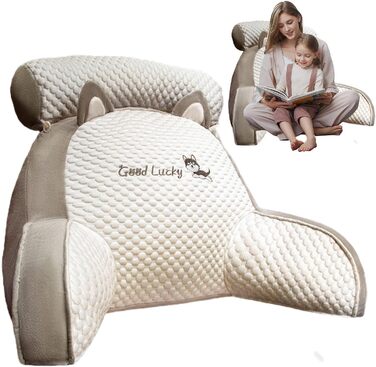 Мила подушка для сидіння KSHSAA, подушка для читання, подушка для підтримки спини, диван з підлокітником, спинка для ліжка для відпочинку, перегляду, гри, зі знімним дизайном типу A, Хаскі, велика, 705025 см