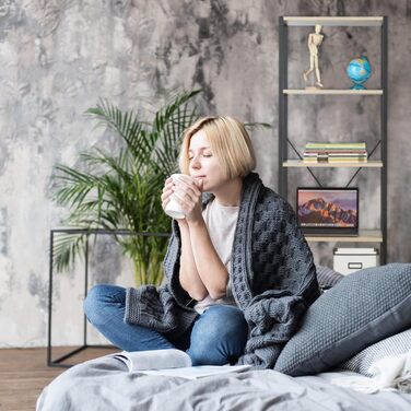 Окремостояча полиця Relaxdays, висока книжкова шафа з 6 відділеннями, промисловий дизайн, ВxШxГ 180x50x35 см, ПБ/Метал, коричневий