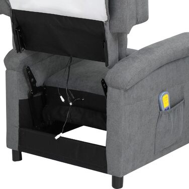 Крісло під телевізор LEADZM, відкидне крісло, шезлонг, електричний масаж та підігрів, ручне регулювання кута нахилу спинки, відкидне крісло до 120 кг, одномісний диван