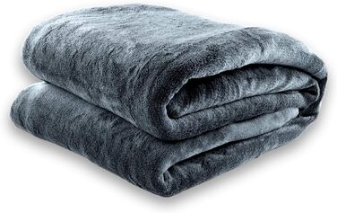 Ковдра Grfenstayn Snuggle з рукавами та кишенею для ніг - Пухнаста ковдра, яку можна носити - Стандарт Oeko-Tex 100 - Ковдра з рукавами для жінок та чоловіків - Плед для телевізора (Антрацит, 200x170 см) 200x170 см з кишенею для ніг Антрацит