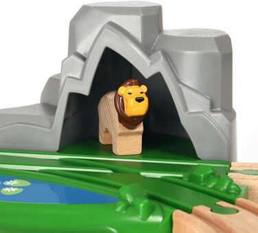 Великий ігровий набір залізниці BRIO World Safari іграшка для дітей від 3 років