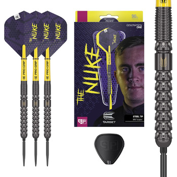 Цільові дротики Luke Littler G1 Dartpfeile 22G/23G/24G 90 вольфраму Набір дротиків зі швейцарським наконечником зі сталевим наконечником - Швейцарські точкові дротики, SP Tool Inclusive, видання для гравців Набір Nuke Dart Steeldarts Metallspitze Darts