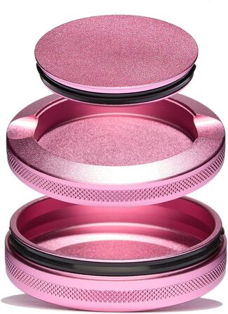 Рожева бляшанка для снюсу з 2 відділеннями з блискітками, стильний обідок - Рожева коробка-кіфла з додатковим відділенням Velo, Scooper, ZYN елегантне сховище для використання в дорозі (рожевий)