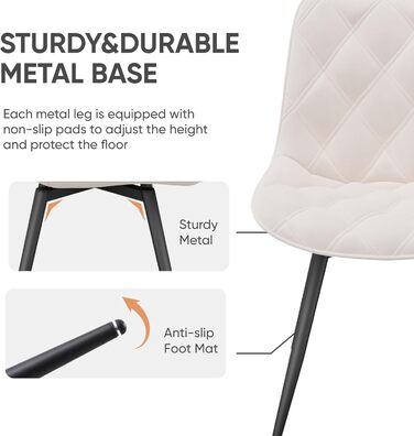 Обідній стілець, обертовий на 360 стілець з підлокітниками, м&39який обертовий стілець, ергономічний кухонний стілець, сучасна подушка сидіння з металевим каркасом для їдальні, вітальні, офісу, білий, комплект з 4 шт.