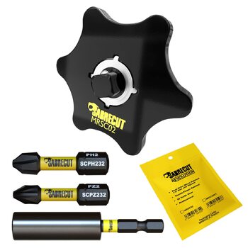 Набір з 4 частин компактна двостороння тріскачкова міні-ракета з квадратним приводом 1/4, професійна 36-зуба, біти-викрутки PH2-PZ2 (32 мм) та магнітний бітотримач 60 мм, 02K1