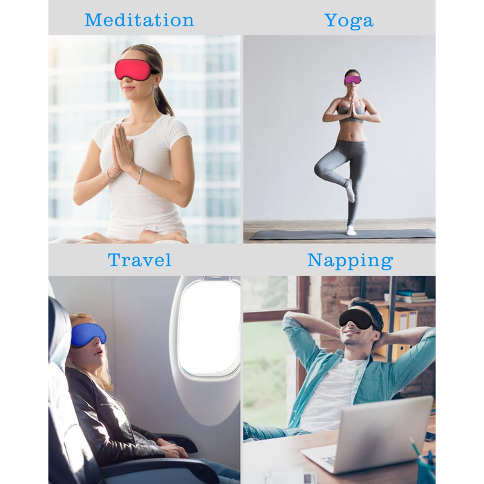 Шовкова маска для сну Barlixy для жінок, пов'язка на очі, покривало для очей, тіні для повік, маска для очей, 4 пачки, шовк, надзв