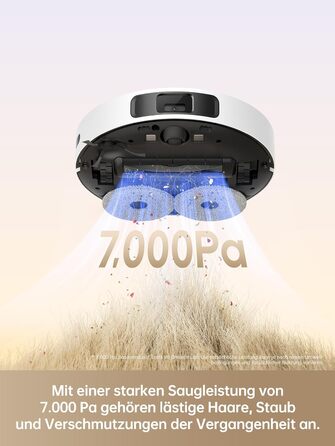 Потужність всмоктування 7 000 Па, система миття DuoScrub, автоматичне підняття швабри, ультразвукове виявлення килимів, шерсті дом