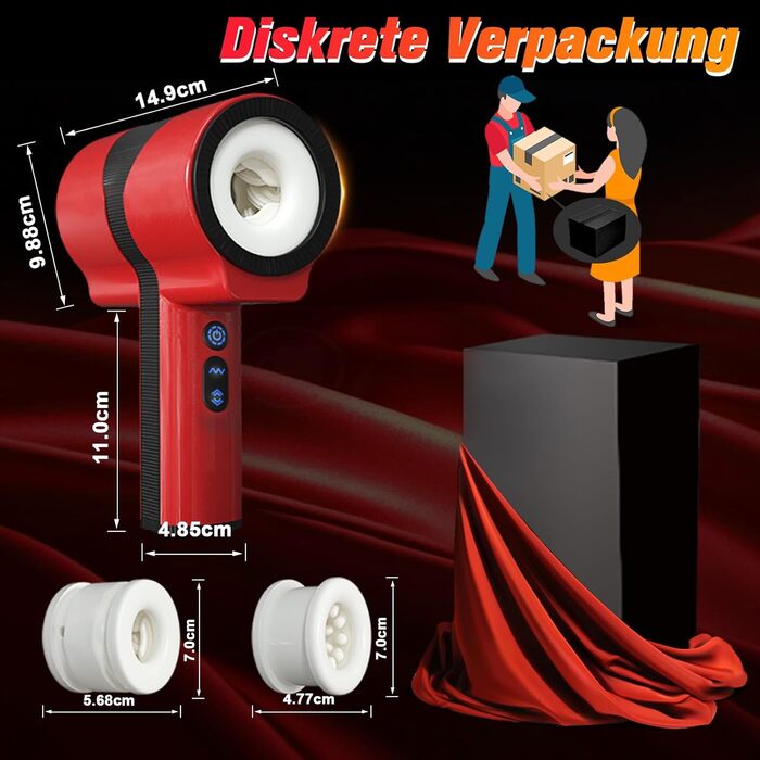 Електричний чоловічий мастурбатор YAWNSHE, з функціями поштовху, обертання та вібрації