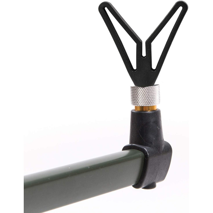 Тримач для вудилищ Master Rod Pod Aluminum Deluxe на 3 вудилища, включаючи сумку для зберігання вудилищ (зелений тримач для вудилищ та чорний індикатор клювання)