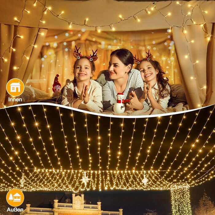 Казкові вогні на відкритому повітрі 80M 800LED, потужність казкових вогнів 8 режимів з таймером дистанційного керування, казкові в