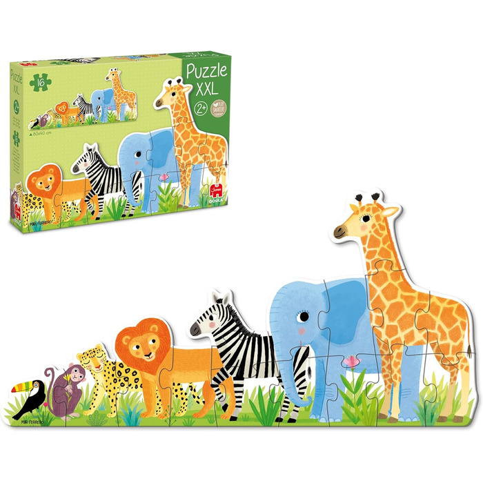 Пазл XXL&39 - Джунглі, від малого до великого, від 2 років, 53426 - &39
