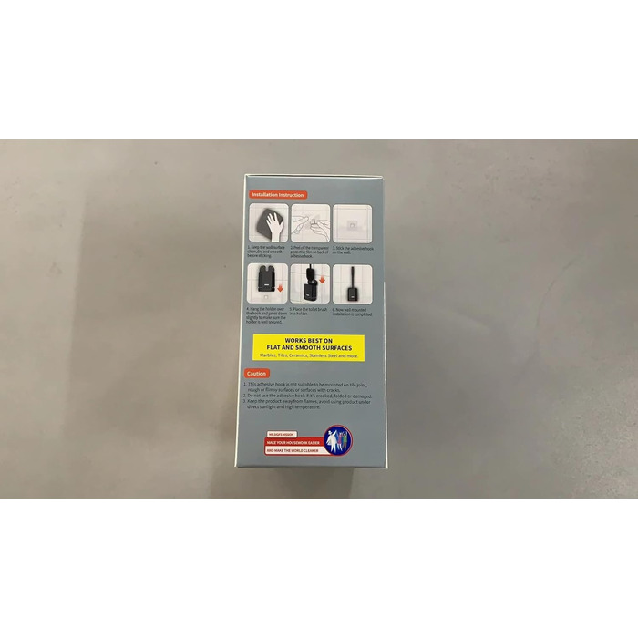 Щітка для туалету з тримачем, щітки для туалету з настінним тримачем для ванних кімнат, чорна