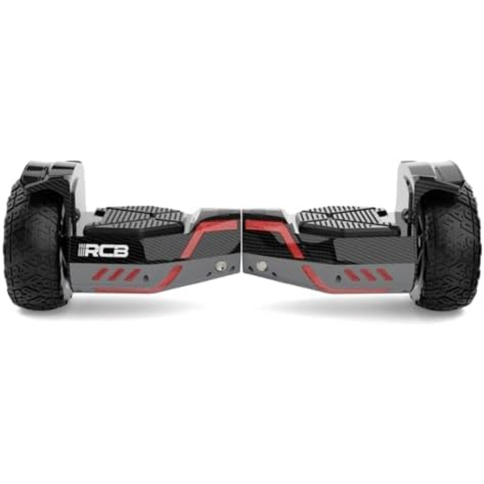 Позашляховий ховерборд RCB 8,5 дюймів всюдихідний ховерборд зі світлодіодним освітленням, акумулятором 4 Аг, подвійним двигуном, самобалансуючим самокатом для дітей, підлітків та дорослих, колір чорний
