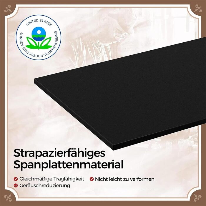 Журнальний столик Rolanstar з регульованою висотою та 2 шухлядами, дерев&39яний стіл для вітальні 100 x 50 см, компактний та простий у складанні для спальні, чорний