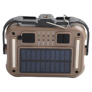 Світлодіодний сонячний кемпінговий ліхтар із зарядкою USB-C, 3600 мАг, акумуляторний робочий ліхтар, регульований 4-ступінчастий кольоровий COB-прожектор, алюміній IPX4 (4K)