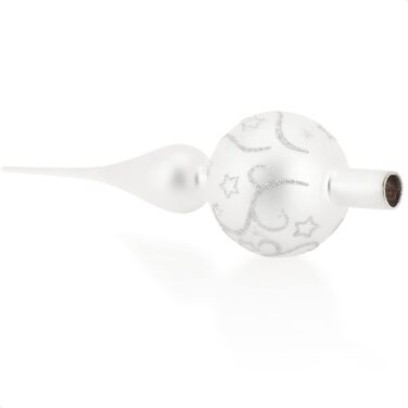 Різдвяна верхівка для ялинки 33 см біла com-four