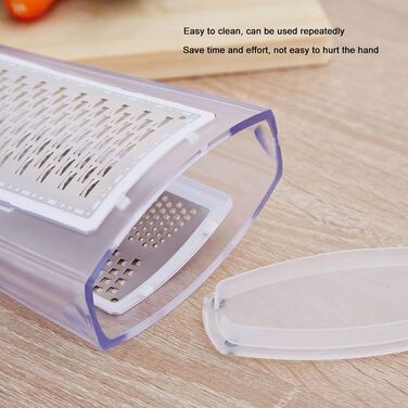 Набір терок для сиру з нержавіючої сталі Glomora з контейнером - цедра лимона для овочів, імбиру та картоплі