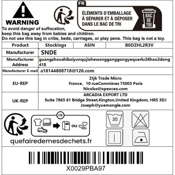 Сет з 4 пар панчох SNDE, мереживні, високі до стегна, універсальний розмір