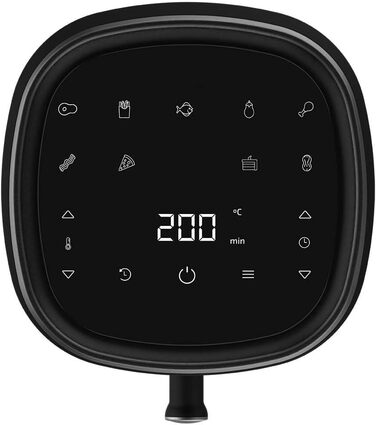 Фритюрниця без олії, 3,5 л Cecofry Fantastik 3500. 1200 Вт, Цифровий, Сенсорний, Технологія PerfectCook, сучасний та компактний дизайн, 9 режимів, 80-200C, 0-60 хвилин Чорний 3.5л