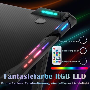 Ігровий стіл AufuN зі світлодіодним освітленням та великою стільницею