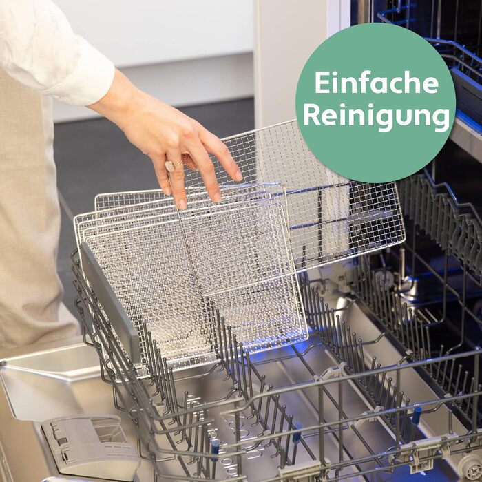 Дегідратор Vita5 з 6 дегідраторами з нержавіючої сталі - Дегідратор 0,7 м Дегідратор з регулятором температури (35-75 C) - сушіння фруктів, овочів, м'яса - 650 Вт 24 години Таймер Світлодіодний дисплей - Дегідратор їжі 6 рівнів срібла