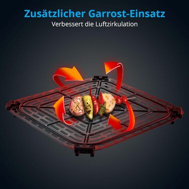 Фритюрниця MEDION X10 XL (кошик для смаження 5 літрів, інноваційна функція розпилення води для хрустких хрустких продуктів, 1 500 Вт, оглядове вікно, сигналізація струсу, 10 автоматичних програм)