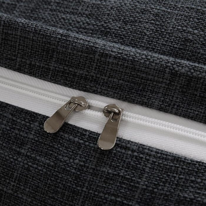 Подушка-клін, трикутна, валик для шиї, велика подушка для спини, бавовна та льон, підставка для читання для ліжка, подушка для читання, знімна (темно-сіра, 200 x 50 x 20 см, бавовна та льон) Темно-сіра бавовна та льон 200*50*20 см