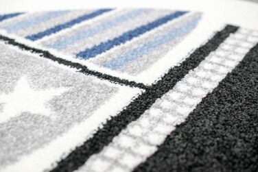 Дитячий килим ігровий килимок дитяча кімната хлопчиків морський морський картатий синій розмір 160x230 см