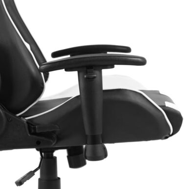 Геймерське крісло, обертове крісло, біле, ПВХ