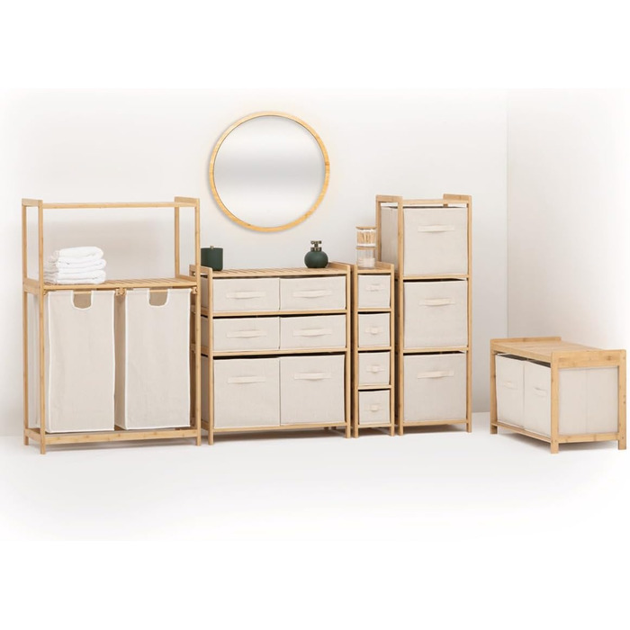 Елегантна полиця з 4 кошиками Tidy Box з бамбука, 5five -