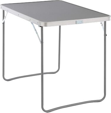 Кемпінговий стіл, вуличний стіл, сірий, складаний з ручкою для перенесення, 80x60x70 см, легкий, розкладний стіл, бічний столик, столик-валіза, кемпінговий стіл, балконний стіл