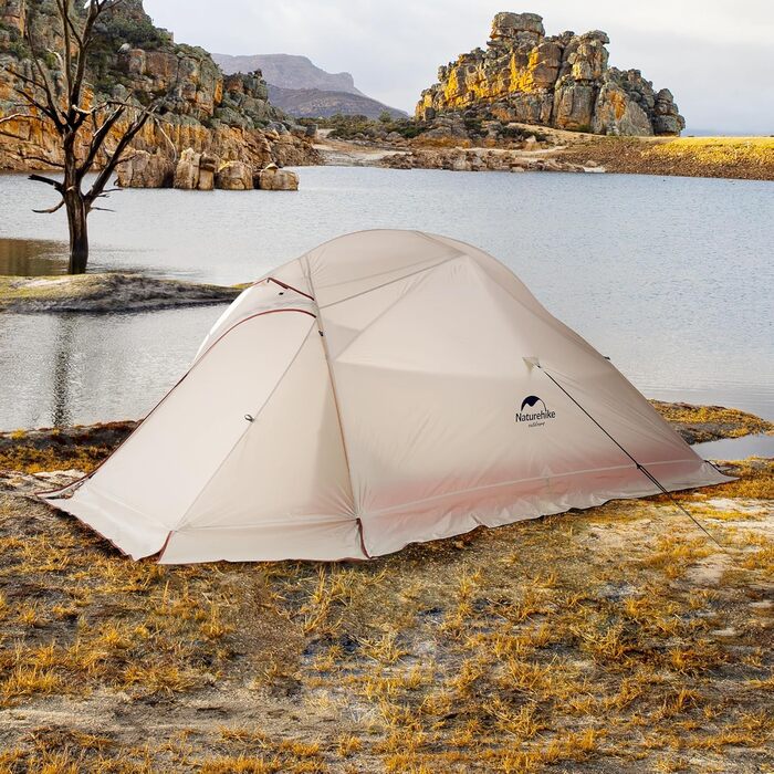 Ультралегкий намет Naturehike Cloud-Up 3, 3-місний рюкзачний намет для походів та кемпінгу, 20D сірий зі спідницею