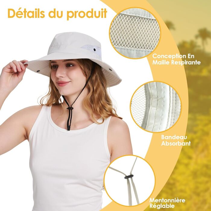 Жіноча сонцезахисна шапка, літня, для походів, жіноча кепка із захистом від ультрафіолету, складна сітка, з широкими полями, для сафарі-риболовлі, один розмір B - без отвору для хвоста - бежева