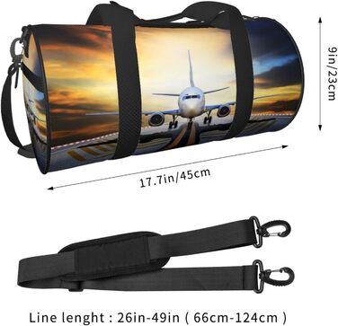 Спортивна сумка, дорожня сумка, рюкзак, з авіаційним принтом, сумка для подорожей на ніч, чорна, універсальний розмір, дорожня сумка