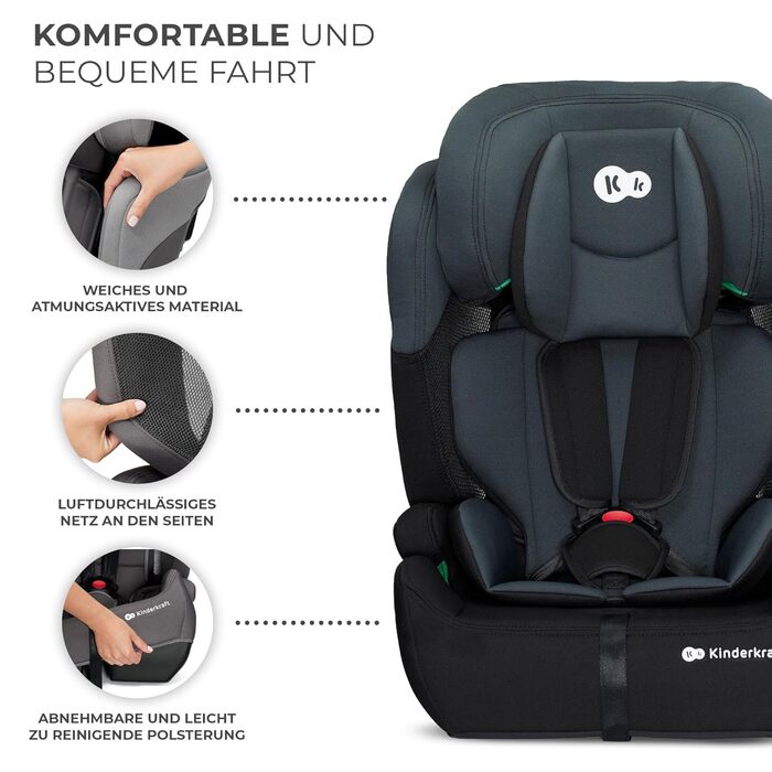 Дитяче автокрісло Kinderkraft COMFORT UP I-SIZE, дитяче автокрісло, дитяче автокрісло, автокрісло для дітей 76-150 см, 5-точкові р