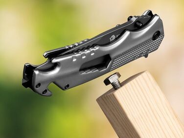 Кишеньковий ніж NedFoss FA48, рятувальний ніж з ремінним різаком та склорізом, складаний ніж з затискачем для ременя, одноручний н