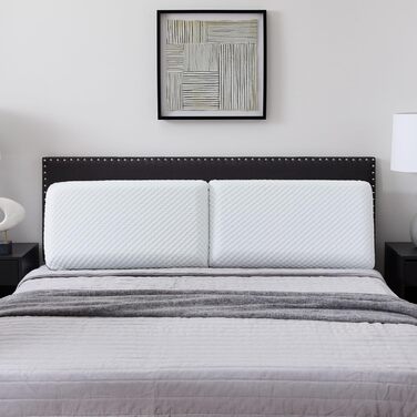 Подушка LUCID з гелевої піни з ефектом пам&39яті 40x70 см дихаюча охолоджувальний ефект чохол, який можна прати подушка сертифікована Oeko-Tex, біла 70 x 35 см