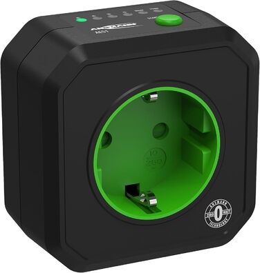 Розетка з таймером ANSMANN - перемикається, компактна енергозберігаюча розетка з таймером зворотного відліку для приміщень, новорічна прикраса, без споживання в режимі очікування, чорна, 2500 Вт