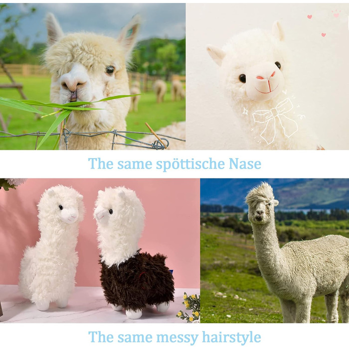 М'яка іграшка Celawork Альпака плюшева, 25 см біла