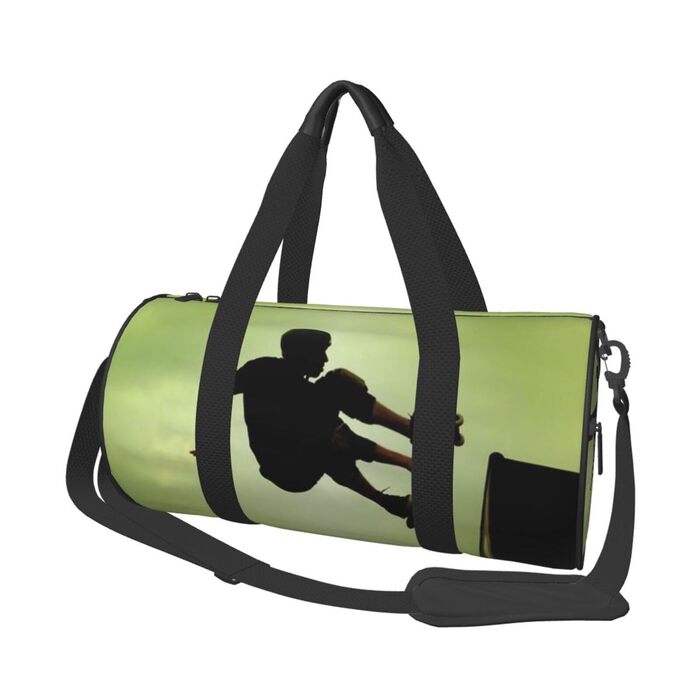 Блискучий, гарний візерунок, кругла форма, велика місткість, дорожня сумка, легка та міцна, подарунок для піших прогулянок, відпустки, ділових поїздок та іншого, для скейтборду, універсальний розмір