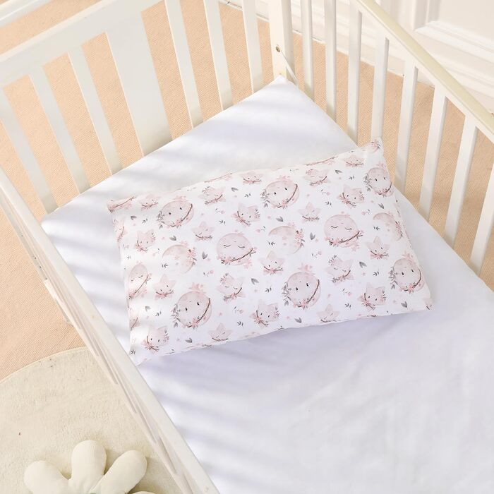 Дитяча подушка SUPERBE BEBE з бавовняною наволочкою - Подушка для дітей від 1 до 3 років розміром 33x45см - М'яка подушка Гіпоалер