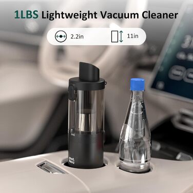 Акумулятор для ручного пилососа Minthouz, портативний акумуляторний ручний пилосос 16000PA, автомобільний пилосос із зарядкою 3.5H