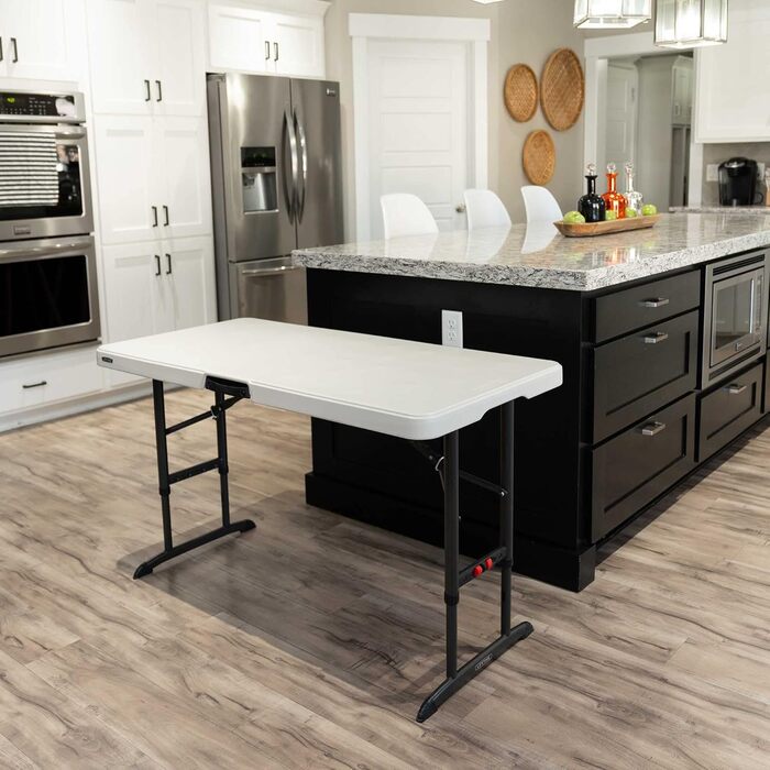 Складаний стіл Lifetime 80387, 1,22 м, регульований, мигдалеподібний