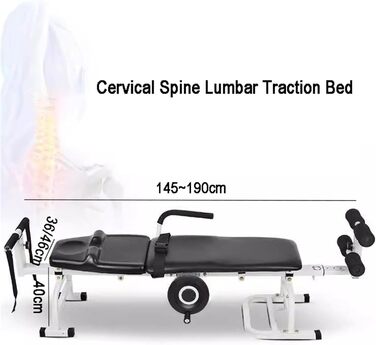 Ліжко для витягування шийного відділу хребта, масажне тракційне ліжко, розгинач спини, стіл для інверсії поперекового відділу, масажні тракційні столи, портативний інструмент для розтягування поперекового відділу, шириною 46 см