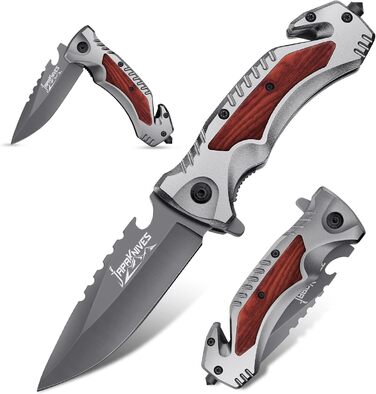 Складаний ніж кишеньковий ніж одноручний ніж виживання рятувальний ніж зі склорізом ремінь різак відкривачка кишенькова кліпса мис