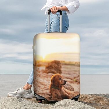 Чохол для валізи BAFAFA з принтом, захисний чохол для багажу, еластичний захист від подряпин та пилу, чорний, розмір 95