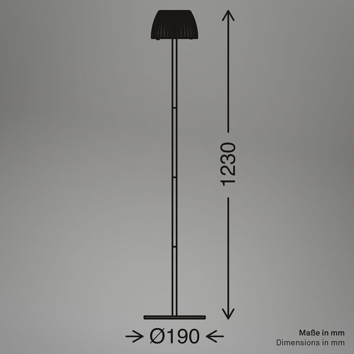 Стільний торшер BRILONER з LED-підсвіткою сенсорне керування, регулювання яскравості, тепле біле світло, 19x124 см, колір Coffee