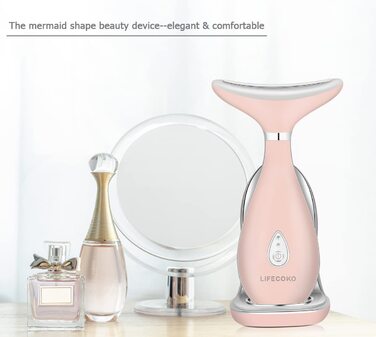 Електричний масажер для обличчя проти зморшок, масажер для зміцнення шкіри для обличчя та шиї, масажер для зміцнення шкіри обличчя, портативний акумуляторний USB-пристрій (рожевий)