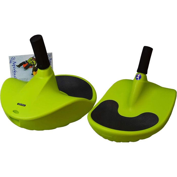 Санки Alpengaudi Zipfelbob з ручкою до 100 кг 2 шт. зелені, 2 шт.