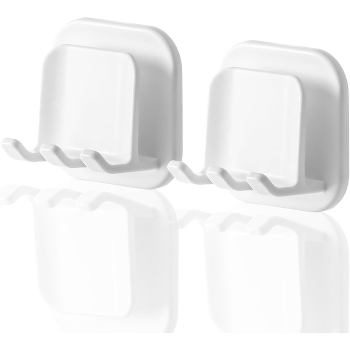 Тримач для зубної щітки з 2 шт. Настінний тримач для чашки для зубної щітки без свердління, водонепроникний тримач для зубної щітки Самоклеючий тримач для електричної зубної щітки, для настінного кріплення Ванна кімната Кухня Вітальня